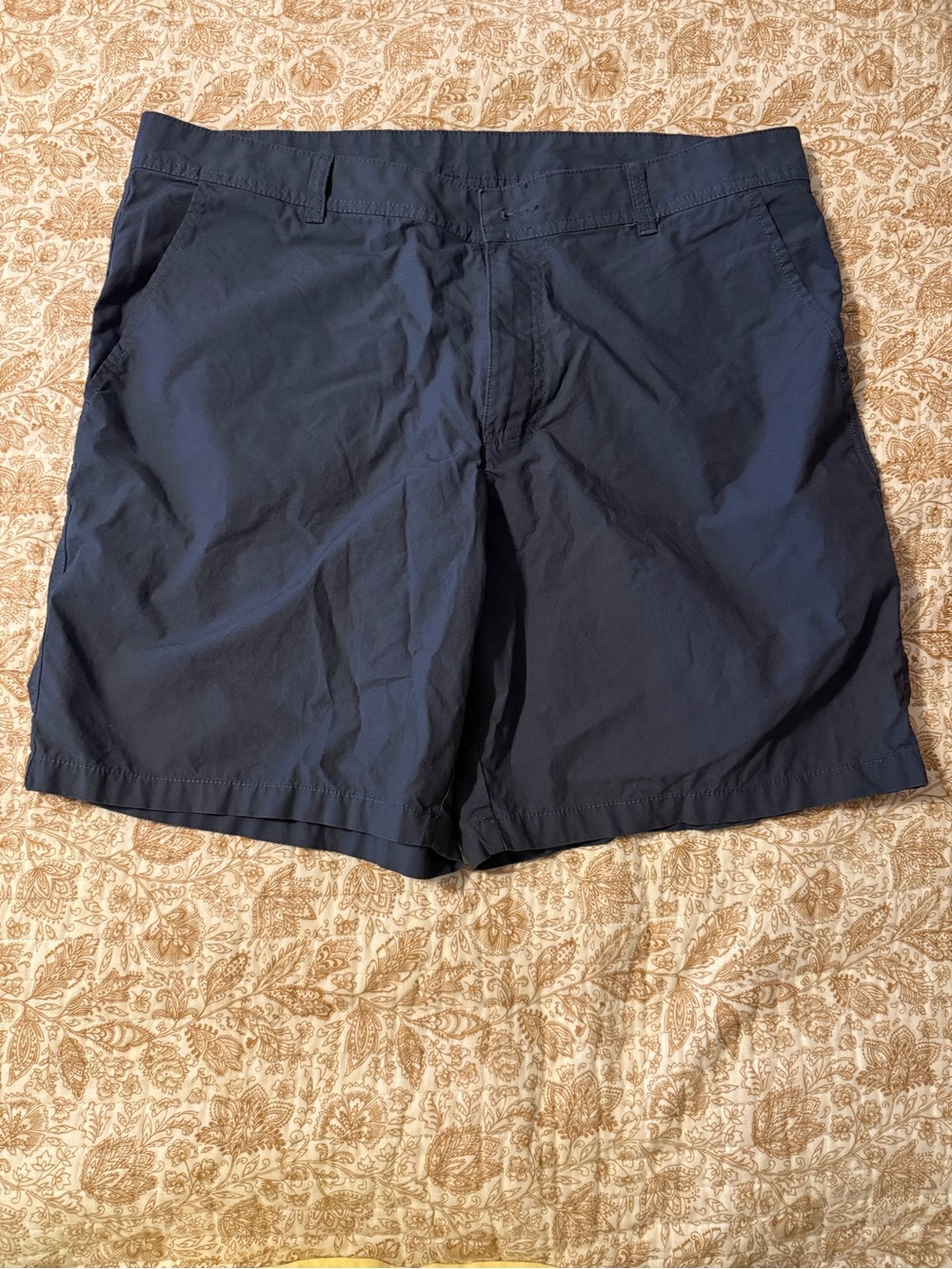 Men's Flat Front Navy Casual Shorts
